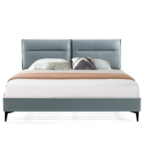 Joyelle II Upholstered Bed Frame (Blue Grey, UK King)