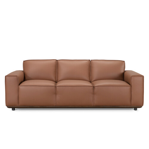 Valente 3 Seater Leather Sofa (Cognac)