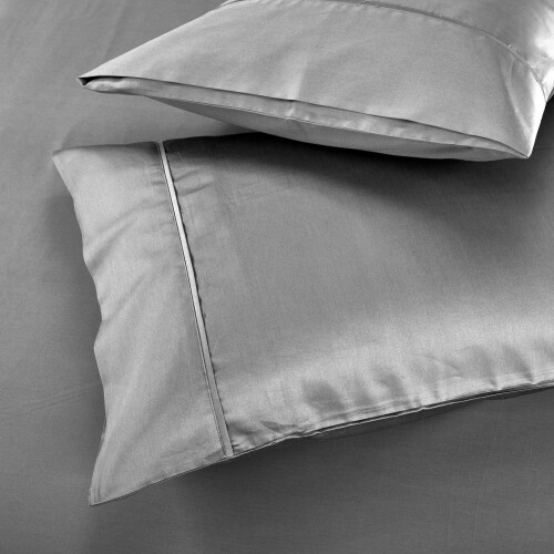 FyneLinen 100% Pima Cotton 900TC Pillow Case (Silver Pearl Grey)