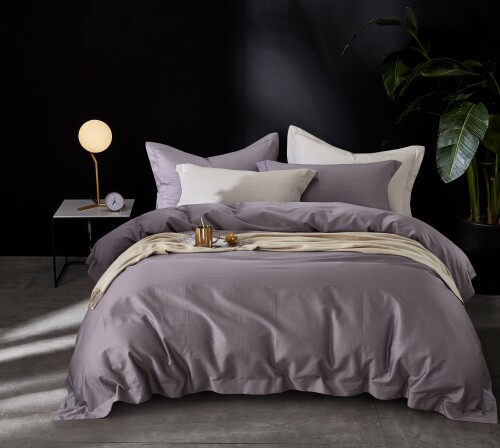 FyneLinen 100% Pima Cotton 900TC Bed Set (Lilac)