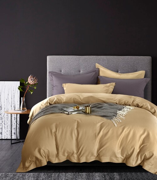 FyneLinen 100% Pima Cotton 900TC Bed Set (Champagne)