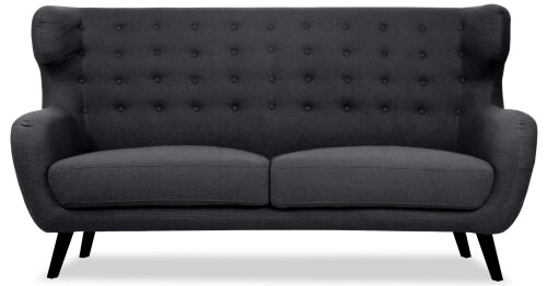 Replica WingBack Designer 3 Seater Sofa (Charcoal)
