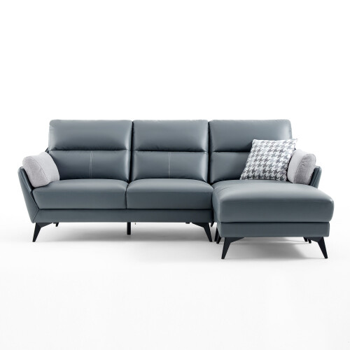 Kingswell 3.5-Seater & Ottoman (Blue Grey)
