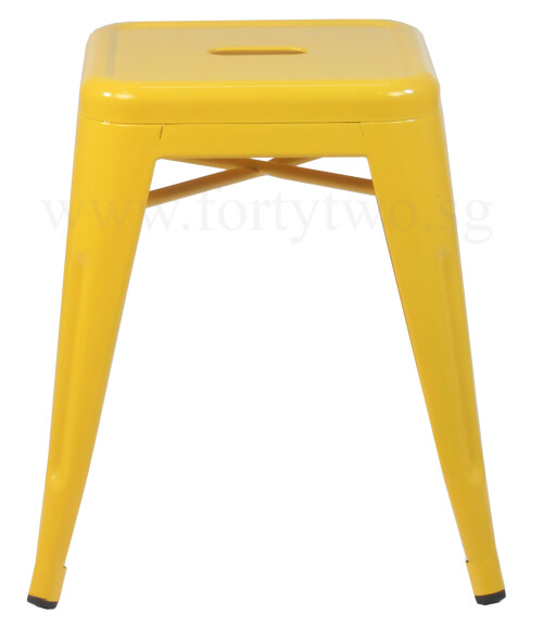 Retro Metal Dining Stool (Yellow)