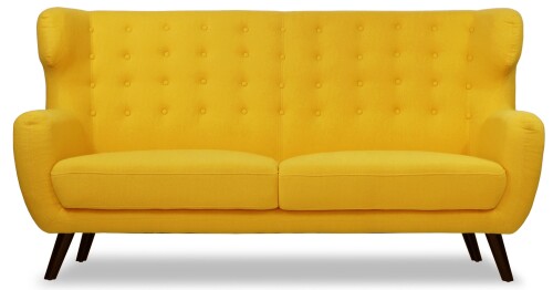 Replica WingBack Designer 3 Seater Sofa (Yellow)