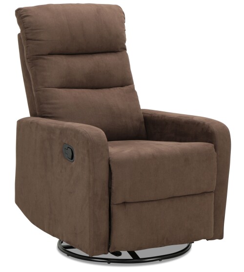 Rasco Recliner with Swivel (Fabric Brown)