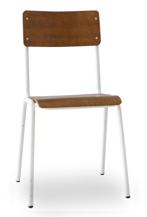 Burnett Chair (Dark Wood/White)