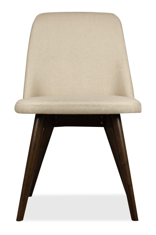 Hera Dining Chair Walnut with Cream Cushion 