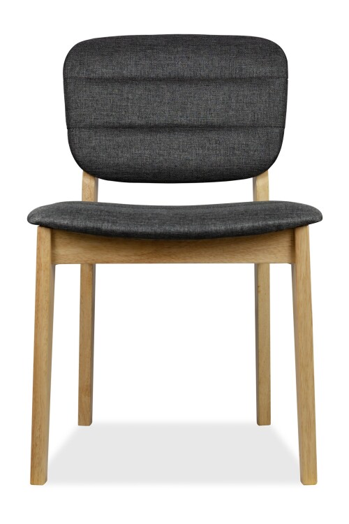 Monet Dining Chair Natural with Dark Grey Cushion 