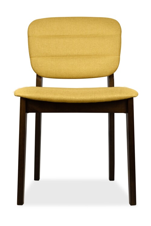 Monet Dining Chair Walnut with Yellow Cushion 