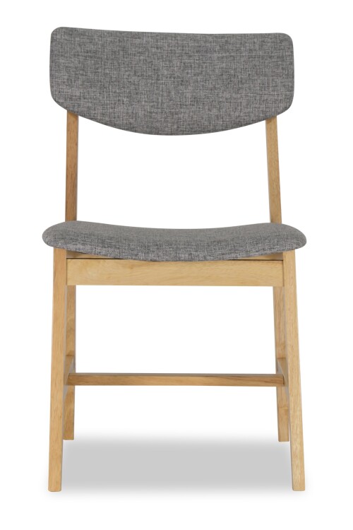 Steenie Dining Chair Natural with Grey Cushion 