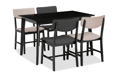 Steenie Regular Dining Table Cappuccino Set A (1+4)