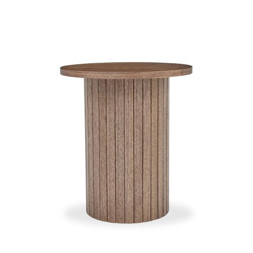 Caesar Round Side Table (Walnut)