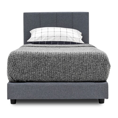 Leia Single Fabric Bed Frame Grey