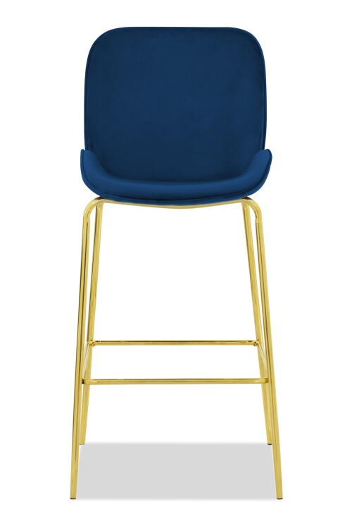 Beetle Bar Chair Replica in Velvet (Dark Blue)