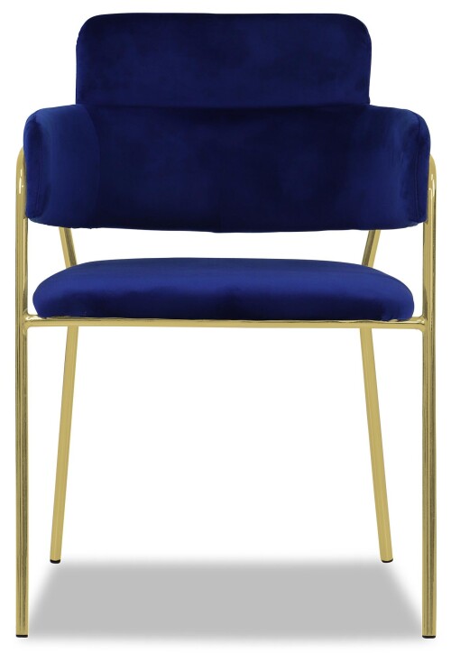 Emmiel Chair with Gold Legs (Royal Blue)