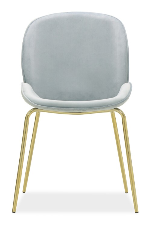 Beetle Chair Replica with Gold Legs (Grey)