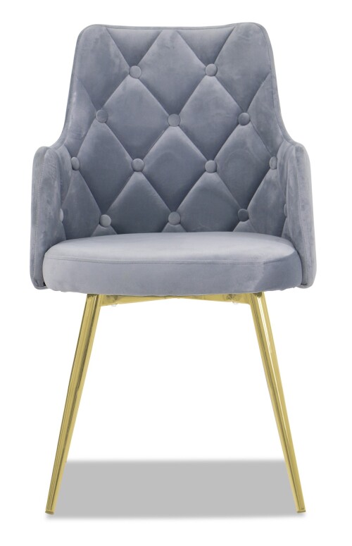 Laurie Chair with Gold Legs (Grey)
