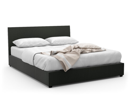 Foster Queen-Sized Storage Bed  (Fabric Charcoal)